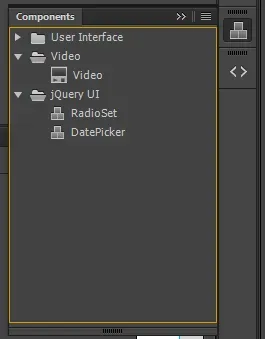 Animate CC Components Panel